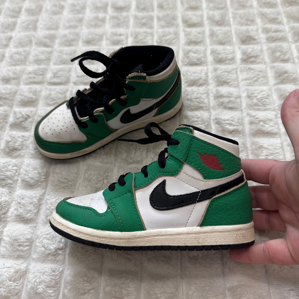 Nike 9C Toddler Air Jordan 1 Retro High OG Lucky Green Shoes Sneakers CU0450-300